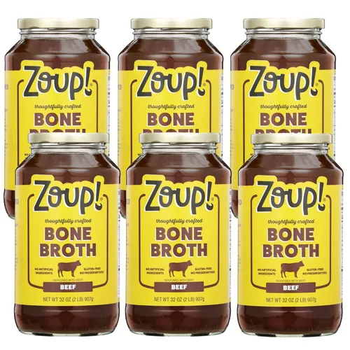 Vista 11 de Zoup - Caldo de hueso de ternera, apto para ceto, sin gluten, sin azúcar, sin OMG, caldo transparente – Ideal para caldo, caldo, base de sopa