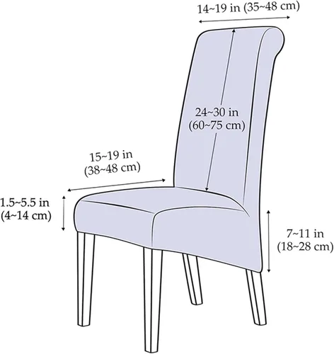 Vista 7 de Wangle Fundas elásticas para sillas universales, ajustadas, para sillas de comedor, fundas de terciopelo para el hogar, cocina, comedor, boda, juego