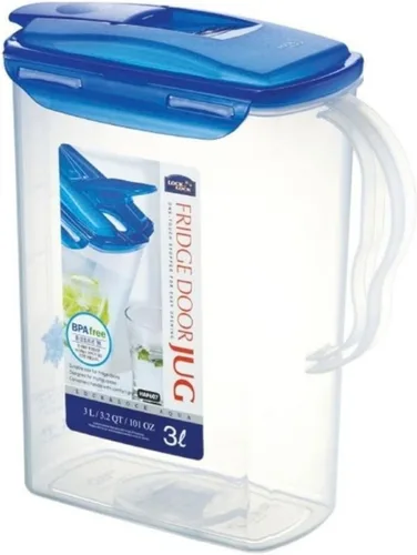 Vista 20 de LOCK & LOCK Aqua Jarra de agua para puerta de nevera con asa Jarra de plástico sin BPA con tapa abatible perfecta para hacer tés y jugos, 2 litros