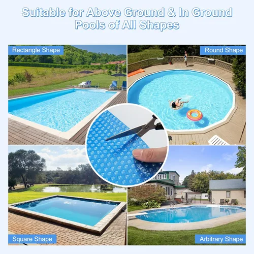 Vista 8 de S AFSTAR Cubierta de piscina rectangular de 12 x 24 pies, con bolsa de transporte, impermeable y a prueba de polvo, cubierta de piscina resistente