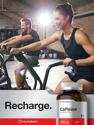 Vista 6 de Horbäach Píldoras de cafeína de 220 mg con té verde 500 tabletas Vegetarianas, sin OMG y sin gluten