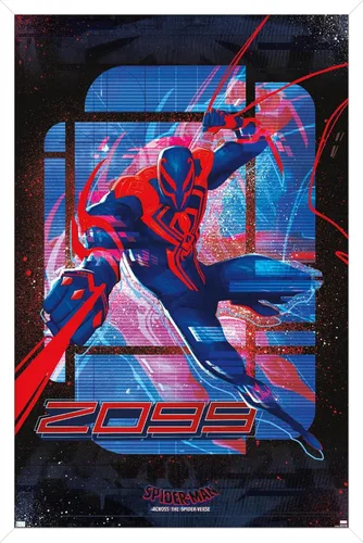 Vista 13 de Trends International Marvel Spider-Man: Across the Spider-Verse - Póster de pared de Spider-Man 2099, 14.72 x 22.37 pulgadas, versión enmarcada
