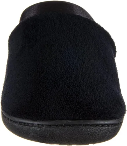 Vista 6 de isotoner Pantuflas acolchadas de rizo y satén para mujer con espuma viscoelástica para comodidad en interiores y exteriores