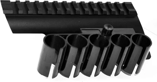 Vista 5 de Trinity Picatinny - Conjunto de soporte óptico y soporte de carcasa compatible con bomba Maverick 88 calibre 12, color negro