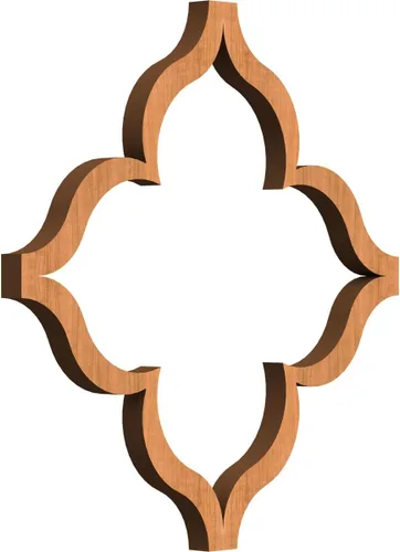 Vista 5 de 7 3/8 pulgadas de ancho x 7 3/8 pulgadas de alto x 3/8 pulgadas de alto, paneles de pared de madera con calado decorativo extra pequeño, roble rojo