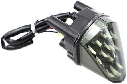 Vista 4 de GUAIMI 12 LED transparente/humo lente centro luz piloto luz luz parabrisas 3rd ojos para YZF-R6 2006-2007-negro