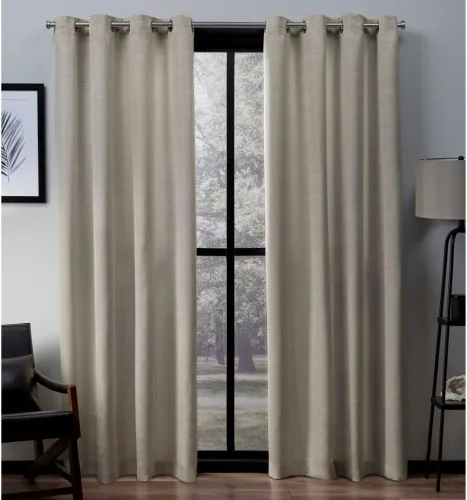 Vista 8 de Exclusive Home Curtains Virenze par de paneles de cortinas para ventanas de seda de imitación