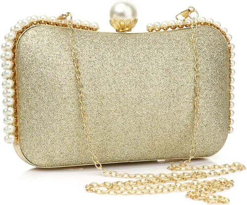 Bolso cruzado con asa superior para mujer bolso de noche con cuentas brillantes bolso de mano para fiesta graduación boda cóctel