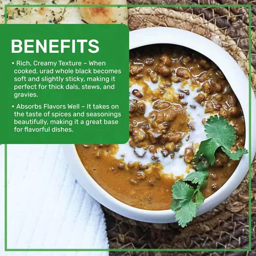 Vista 5 de Jiva Organics Bolsa orgánica de Urad entera de 2 libras - Black Gram Dal, Urad Dal Whole - Sin OMG, sin gluten