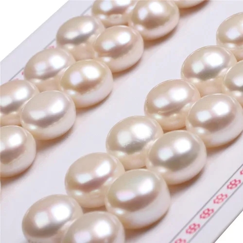 Vista 15 de 16 pares de perlas cultivadas de agua dulce de grado AAA para hacer aretes de joyería (negro)