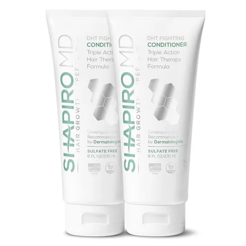 Shapiro MD Hair Growth Experts Acondicionador de pérdida de cabello, fórmula vegana DHT Fighting para adelgazar el cabello desarrollado por