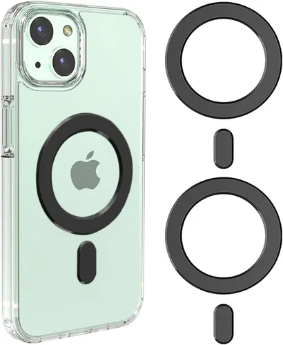 Paquete de 2 anillos magnéticos adhesivos, anillo adaptador magnético universal compatible con accesorios Magsafe y carga inalámbrica, para iPhone