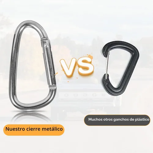 Vista 3 de Red de carga organizadora de caja de camión, malla resistente para puerta trasera para camioneta, red de almacenamiento para maletero con 3