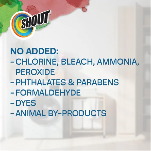 Vista 6 de Shout Active Enzyme - Spray removedor de manchas para lavandería, fórmula de triple acción se aferra, penetra y levanta más de 100 tipos de manchas