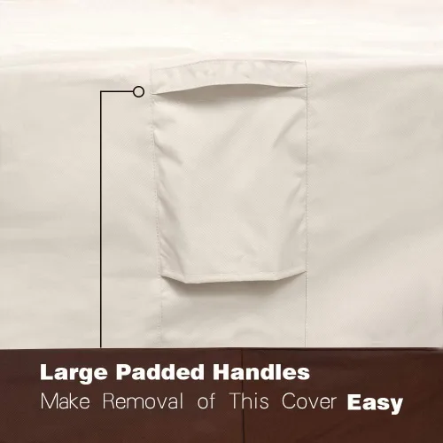 Vista 5 de Vailge - Funda de taburete para patio, impermeable, resistente, con asas acolchadas; ideal como cubierta para mesa auxiliar de patio, cubierta