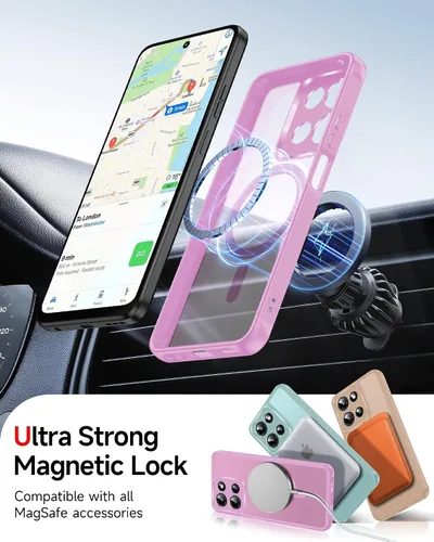 Vista 1728 de LeYi Funda para teléfono Samsung-S23: protector de pantalla e imán MagSafe Púrpura