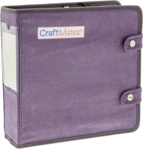 Vista 2 de Craft Mates - Caja de organizador grande con cerradura (púrpura)