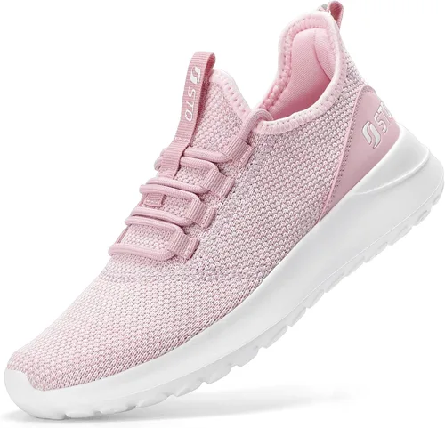 STQ Slip Ins - Tenis ortopédicos sin cordones para mujer, con manos libres, para aliviar la fascitis plantar