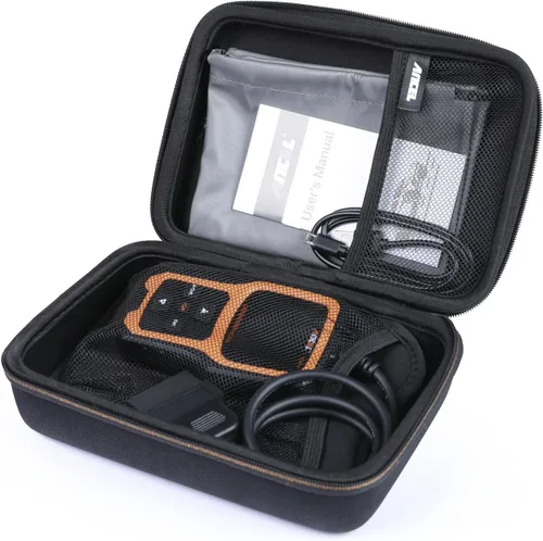 Vista 6 de ANCEL Funda protectora grande para escáner OBD2 y lector de código, herramienta de escaneo de diagnóstico, probador de batería, caja