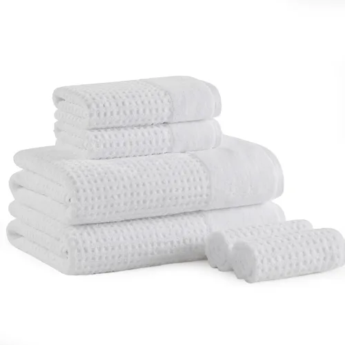 Vista 16 de Madison Park Spa Waffle - Juego de toallas de lujo 100 % algodón, tejido de gofre de textura premium, altamente absorbente, secado rápido, ropa