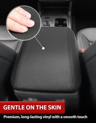 Vista 4 de KBH Funda para reposabrazos de consola central para Ford Explorer 2020 2021 2022 2023 2024 2025 2026, accesorios interiores de cuero de vinilo