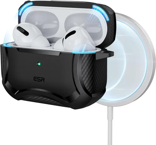 Vista 14 de ESR Funda para AirPods Pro de 2ª Generación, Compatible con Funda de Airpods Pro de 2ª/1ª Generación (2023/2022/2019), Compatible con MagSafe