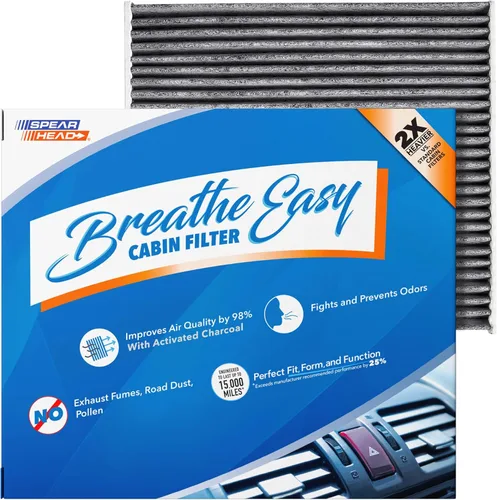 Vista 41 de Filtro de cabina AC y calefactor de defensa contra olores Breathe Easy de Spearhead, se ajusta como OEM, hasta un 25% más duradero con carbón