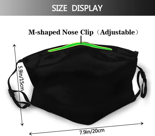 Vista 2 de 3 PCS Autumn Leaves Texture Face Mask Washable Reusable for Men Women,15 Filter