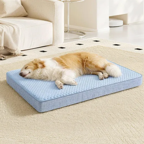 Vista 8 de Cama de Espuma Viscoelástica para Perros Medianos, Camas Refrescantes para Perros Medianos, Cama Ortopédica Lavable para Mascotas para Jaula