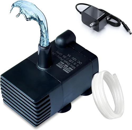 Bomba de sumidero pequeña automática con sensor de agua, 5 pies de elevación, 55 GPH, 115V/230V, mini bomba de condensado con interruptor flotante,