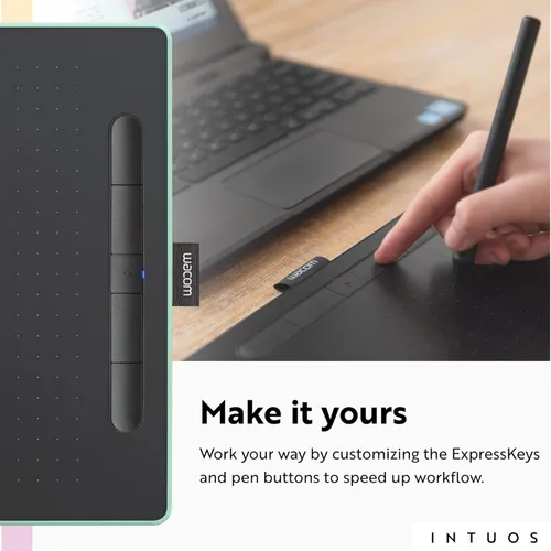 Vista 3 de Wacom Intuos Medium - Tableta gráfica de dibujo Bluetooth, portátil para profesores, estudiantes y creadores, 4 ExpressKeys personalizables