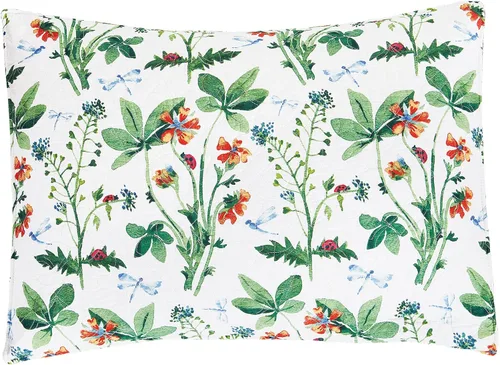 Vista 6 de C&F Home Clover Bug - Juego de edredón de 2 piezas tamaño individual, estampado floral verde, 100% algodón, ligero, lavable a máquina, reversible