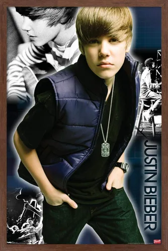 Vista 18 de Trends International Justin Bieber - Póster de pared genial, 14.725 x 22.375 pulgadas, versión enmarcada de madera de granero