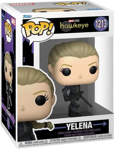 Vista 3 de POP Marvel: Hawkeye – Yelena Belova [Black Widow] Funko Figura de vinilo (paquete con funda protectora de caja compatible)