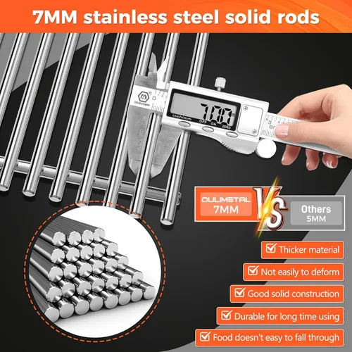 Vista 3 de QuliMetal 66089 Rejillas de parrilla para Weber Genesis 2 E-410/E-415/E-435, piezas de parrilla para parrillas de gas Weber GS4 Genesis II/LX serie