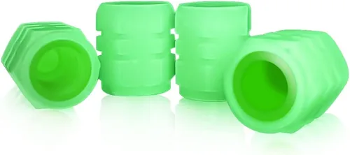 Vista 8 de Tapones de vástago de válvula de neumático para automóvil, 4 tapas de aire para neumáticos, tapones de válvula de rueda de automóvil iluminados