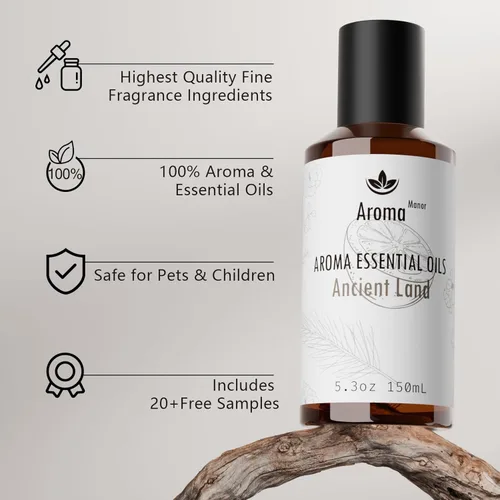 Vista 6 de Aceites esenciales de aroma para difusores para el hogar: Ancient Land Hotel Luxury Scents - Aceite aromático con notas de pomelo, geranio y madera