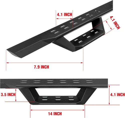 Vista 3 de APS Overland Slider Tubular Drop Steps Style Nerf Bars Estribos compatibles con Jeep Wrangler JL 2018-2024 de 2 puertas