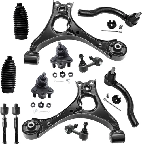 Vista 45 de Detroit Axle - Kit de suspensión de 12 piezas para Nissan Pathfinder Frontier Xterra, 4 brazos de control inferior y superior, 4 barras