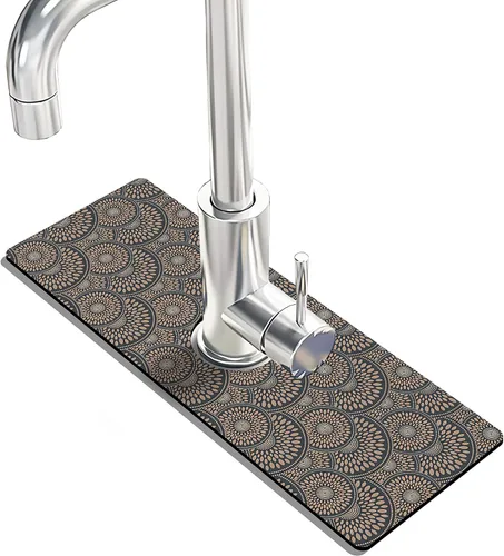 Vista 31 de Protector contra Salpicaduras para Fregadero de Cocina Tapete para Grifo Tapete Súper Absorbente de Secado Rápido Accesorios para Fregadero