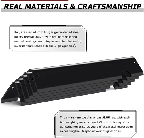 Vista 2 de 66032 66795 Barras aromatizantes de 17 pulgadas de repuesto para Weber GS4 Genesis II 300, E-310 E-315 E-335 E-330 S-335, piezas Genesis GS4 II LX