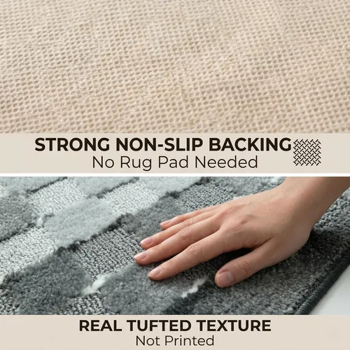 Vista 3 de Tapete de pasillo de corte personalizado, antideslizante, 66 cm. / 26 pulgadas de ancho x tu elección de largo.