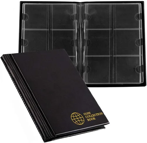 Coin Albums for Cardboard Holders - 60 Pockets 2x2 inches Coin Storage Books for Coin Flips Collection Holders CS36