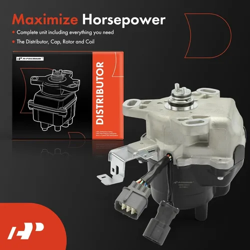 Vista 3 de Distribuidor de encendido A-Premium con tapa y rotor compatible con Honda Accord 1994-1995 2.2L, con 2 bujías