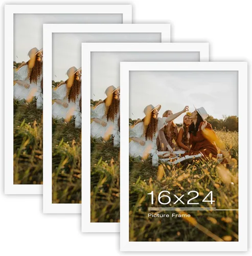 Vista 10 de Frametory, Portarretratos de madera maciza de 8.5 x 11 pulgadas, moldeado negro, parte delantera de vidrio templado, vertical, marco de galería