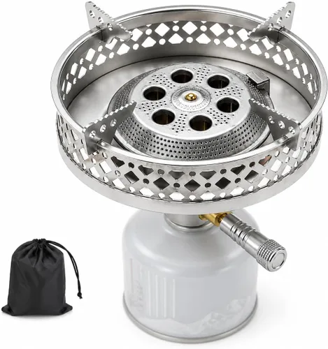 CAMPINGMOON - Estufa portátil para acampar con soporte para ollas OD-4/OD-4-ST