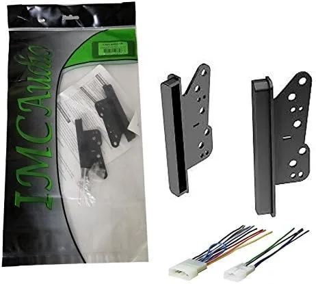 Kit de tablero de doble DIN para Toyota Yaris 2007-2017 para instalar radio estéreo con arnés de cables