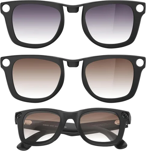 Vista 14 de BonFook HiBloks Transitions/Gradient Polarized Matte/Shiny Clip-On Lenses for RayBan Gen 1&2 Meta Wayfarer(RW4006/4008/4012)