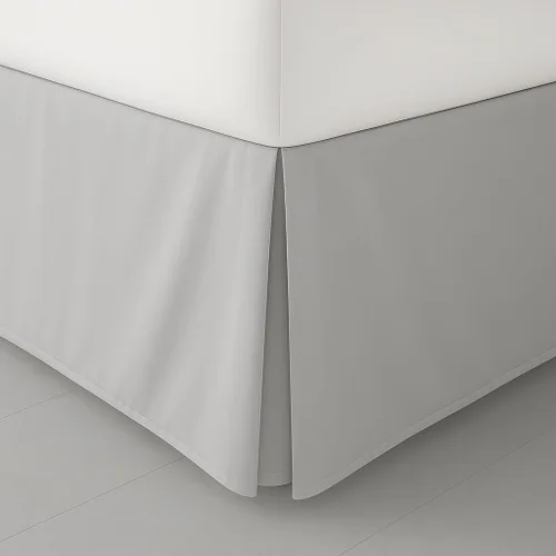 Vista 10 de LUX Décor - Faldas de cama de tamaño individual de 16 pulgadas de caída, falda de cama plisada de microfibra cepillada (negro)