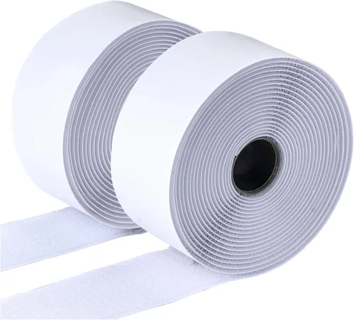 Vista 9 de Cinta de velcro blanca de 1 pulgada x 82 pies, resistente, evita que los cojines de sofá se deslicen, tiras adhesivas de velcro Ysibbon